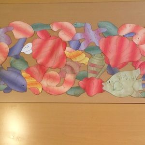 Linen Table Runner Summer Sea Life Theme